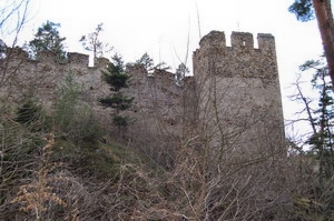 Die Bhmische Mauer - Turm der Westecke von auen  Eigene Aufnahme 2007